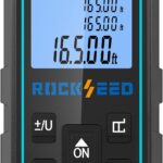 Laser Entfernungsmesser 50 m, RockSeed Tragbarer Laser Entfernungsmesser, Digitale Entfernungsmessung mit 2 Wasserwaagen, Laser Entfernungsmesser mit 5-Einheiten-Umrechnung