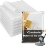 6x Abdeckfolie Maler - extra stark & dick - Malerfolie transparent 4x5 Meter - Malerplane/Abdeckplane - Baufolie optimal für Umzug & Renovierung