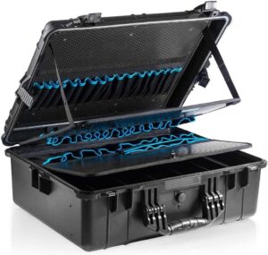 Apollo 6062T Werkzeugkoffer, Werkzeugkasten, Leer, Wasserdicht & Staubdicht, Mit 3 Werkzeugpaletten & Flexiblen Fächern – Koffer für Servicetechniker, 55,4 x 43,0 x 19,4 cm (innenM.)