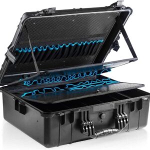 Apollo 6062T Werkzeugkoffer, Werkzeugkasten, Leer, Wasserdicht & Staubdicht, Mit 3 Werkzeugpaletten & Flexiblen Fächern – Koffer für Servicetechniker, 55,4 x 43,0 x 19,4 cm (innenM.)