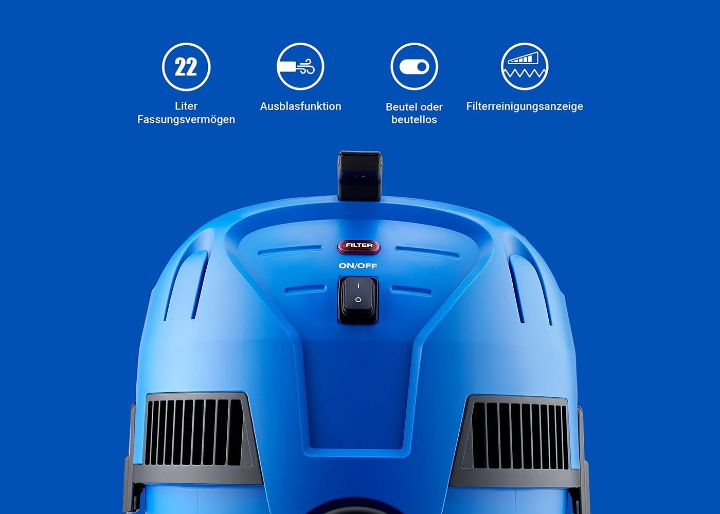 Nilfisk Multi II 22L Nass Trockensauger - Staubsauger für Werkstatt, Haus, Garten und Auto (1200 W) – Bild 2