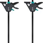 wolfcraft 2 Einhandzwingen PRO MAX I 8662060 I 250 kg Spannkraft für höchste professionelle Ansprüche I hohe Haltekraft I 450 mm Spannweite I Made in Europe