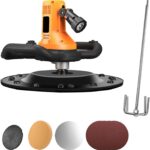 Trockenbauschleifer mit Absaugung, Handife Faltbar Deckenschleifer 1680W mit 280-2800min Variable Geschwindigkeit, LED,4pcs Schleifpapier