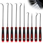 10 Stück Pick und Haken Set, Wellendichtring Werkzeug 24 cm/16,5 cm Präzisions-Haken Universal Nadel Haken Schaber Satz für Auto Öl-Ringe O-Ring Dichtung Demontage Werkzeug