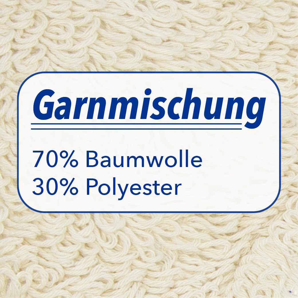 Baumwollmopp Wischbezug 50cm, weiß - Ersatzbezug für Bodenwischer - Wischmopp Bezug für alle gängigen Klapphalter - hohe Schmutzaufnahme - Trocken & Nass Reinigung (10x) – Bild 4