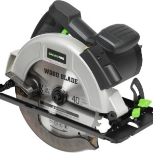 GALAX PRO 1400W Handkreissäge, 2x 185mm Sägeblätter, 6000 U/min, Schnitttiefe 62mm (90°) / 48mm (45°), Schnittwinkel 0°-45° verstellbar, Elektrokreissäge für Heimwerker & Profis