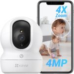 EZVIZ CP1 Pro 4MP WLAN Überwachungskamera Innen, 360° PTZ Home und Baby Monitor mit Farbnachtsicht, 2,4/5GHz Wi-Fi IP Kamera, Personen-/Geräuscherkennung, Auto-Zoom-Tracking, 2-Wege-Audio