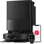roborock Qrevo Serie Saugroboter mit Wischfunktion&Hebarem Wischmopp, 8000Pa Saugkraft(verbessert von Qrevo S), Anti-Verfilzungs-Seitenbürste, Hindernisvermeidung, All-in-One Dock, Schwarz(QV 35A)