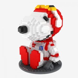 BlueBrixx Pro 108905 – Astronaut Snoopy sitzend (Diamond Blocks) aus Klemmbausteinen mit 1004 Bauelementen