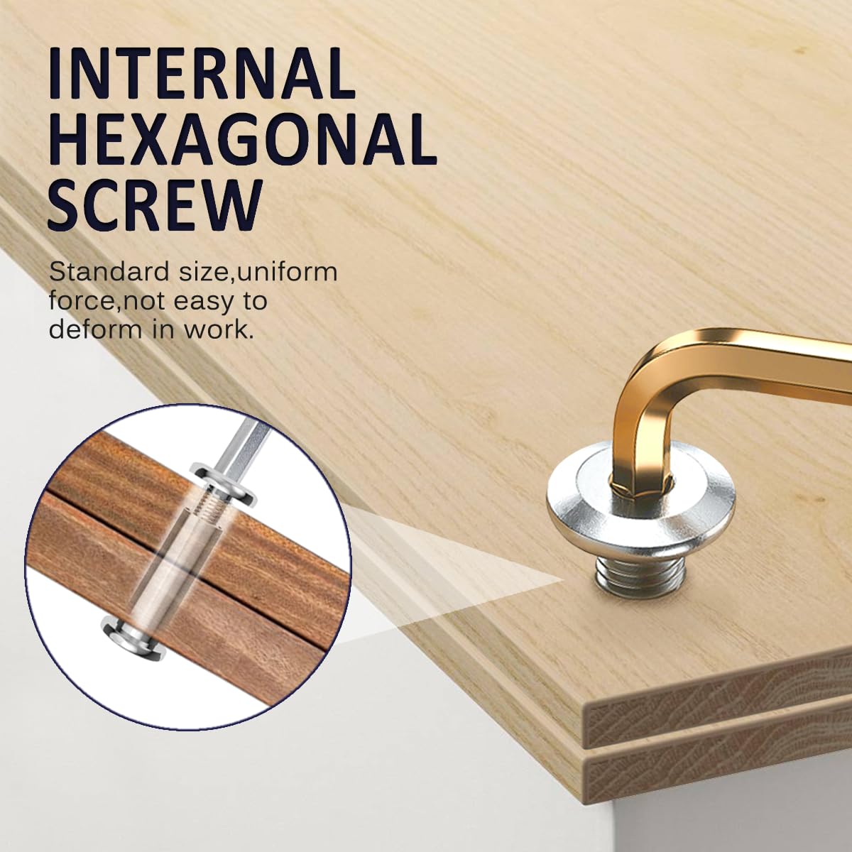 Drenky 10 Stück Hülsenschrauben M5 Verbindungsschrauben Edelstahl A2 V2A Möbelschrauben M5 x 10mm Hülsenmutter für Möbeln, Schränken, Holzbret (10 x Möbelschrauben, 10 x Hülsenmutter) – Bild 5