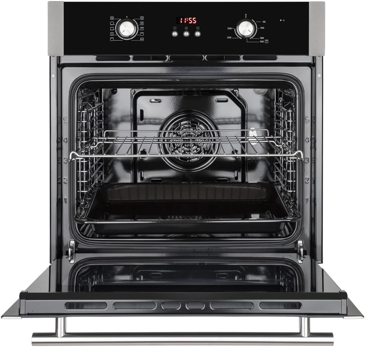 Autarkes Herdset: 60cm Einbaubackofen BO8805SS + 59cm Induktionskochfeld IH85904FZ / Grill/Heißluft/Automatik-Timer / 2-fach Wärmeschutzverglasung/Kindersicherung / SET8805IH594FZ – Bild 4