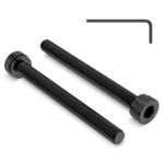 120 Stück M3 x 30 mm Schrauben, Zylinderschrauben mit Innensechskant, M3 Schrauben Schwarz Kohlenstoffstahl Zylinderkopfschrauben, Inbusschrauben Vollgewinde mit Schlüssel