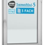 5 Classic Kunststoff-Fenster, Uw-Wert 1,2, BxH: 90x120cm / 900x1200mm, DIN rechts (Griff links), mit 3-fach Wärme-Isolier-Verglasung, Winkhaus Sicherheitssystem & Rehau Profil