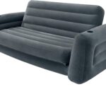 Intex Aufblasbares Sofa mit Schlaffunktion für 2 Personen Max. 200kg (127x231x66 cm) Couchsofa aufblasbar mit Getränkehalterung (66552NP)