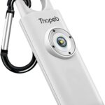 Der Original Persönlicher Alarm Für Frauen, Schlüsselanhänger Alarm mit Sirene für Selbstverteidigung und Sicherheit, Von der Polizei Empfohlen, 130 dB Sirene, LED-Stroboskoplicht (Metallisch Silber)