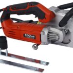 Wiltec Mauernutfräse 1350 W mit 2 Diamant-Trennscheiben Ø125mm, Schlitzfräse Mauerfräse mit Staubsaugadapter, Breite 8-26 mm, Tiefe max. 30 mm