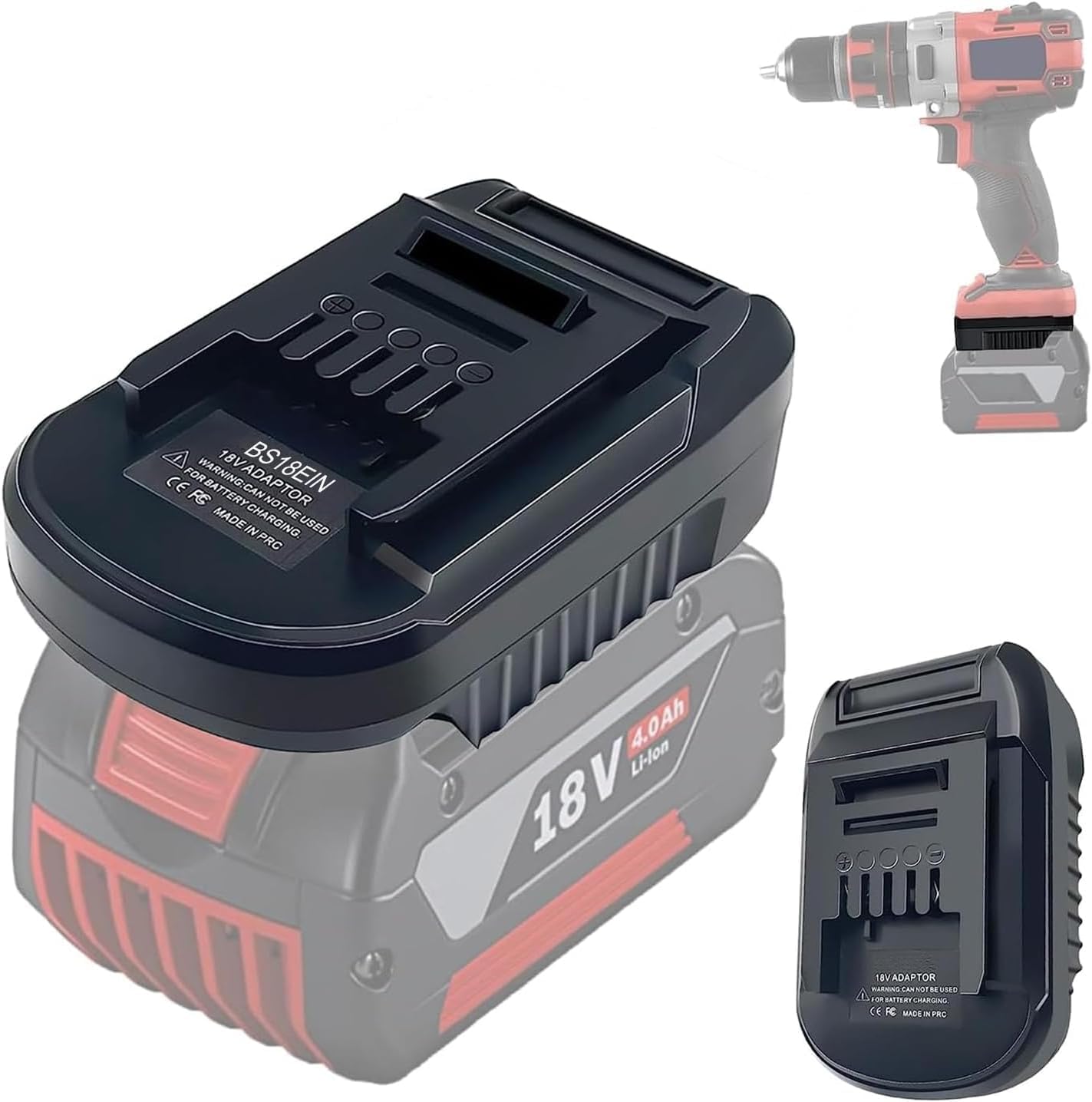 BS18EIN Akku-Adapter für Bosch GBA auf Einhell 18V Elektrowerkzeuge, TEPULAS Akku-Adapter für Bosch Blaue Werkzeugbatterie BAT609 BAT612 BAT618 für Einhell 18V Werkzeug