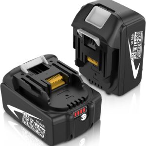2Stück 10000 mAh Kompatibel mit Makita Akku 18V BL1850 BL1860 BL1840 BL1830 mit LED Indikator