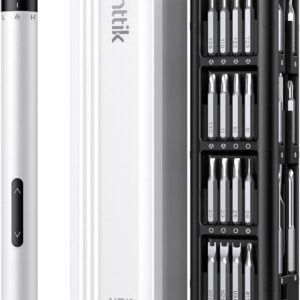 Fanttik E1 MAX Mini Elektro Schraubendreher Set, 50 in 1 Magnetische Präzisions- Kit, 2 Gänge Drehmoment, 5/32 Zoll Sechskant, Geeignet Reparatur für iPhone,Laptop, Brillen, Uhren - Weiß
