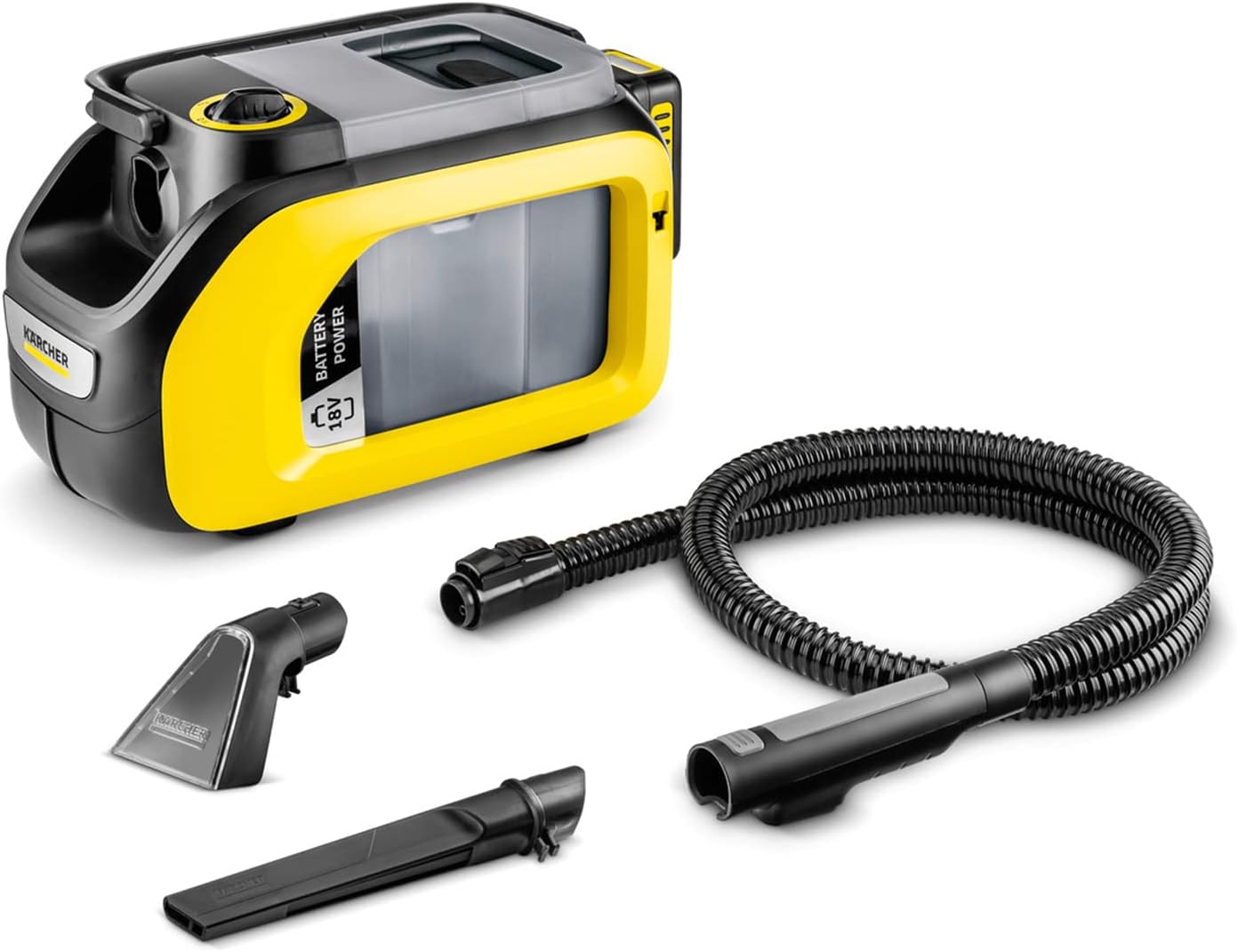 Karcher Akku-Waschsauger SE 3-18 Compact, kompaktes und tragbares Sprühextraktionsgerät zur Reinigung textiler Oberflächen, ohne Akku und Ladegerät