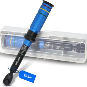 Upgrade Drehmomentschlüssel fahrrad 1/4", 3-25Nm Drehmomentschlüssel Fahrrad & Motorrad, 72 Zähne Wende Ratschenkopf, ±3% Fehlergenauigkeit, 0,1NM Mikro-Einstellung mit Arretierung