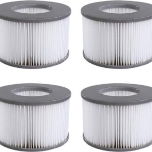 Filterkartuschen für MSpa Whirlpoal, Ersatz Filter Filterkartusche für MSpa aufblasbare Pools, Filterkartusche Zubehör für Mspa Whirlpoals (4 STK)