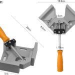 2 Stück Winkelspanner, Winkelschraubstock Schweißen, 90° Rechtwinklige Klemme für Holz, Metall und Glas