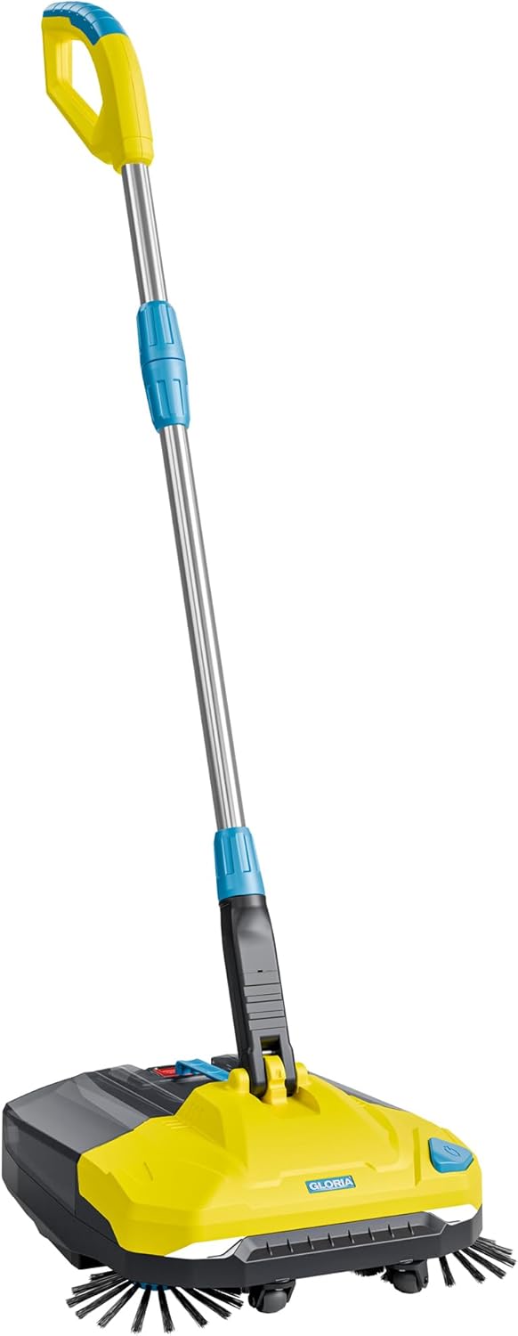 GLORIA Akku-Kehrmaschine EasySweep 18V | Elektrischer Akkubesen & Kehrbesen für Indoor & Outdoor | Einfahrt, Terrasse & Garage | 40cm Arbeitsbreite | Kompatibel mit Bosch 18V Akku (Nicht enthalten)