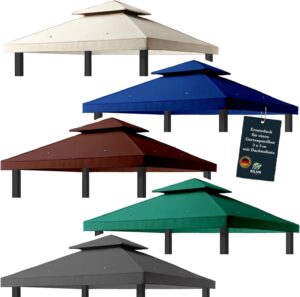 Ersatzdach für Pavillon 3x3m wasserabweisend Material Panama PCV Soft 370g/m² extra stark Modell 1