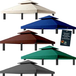 Ersatzdach für Pavillon 3x3m wasserabweisend Material Panama PCV Soft 370g/m² extra stark Modell 1