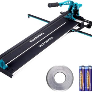 VEVOR Fliesenschneider mit einer Gesamtschnittlänge von 800mm, Schnittstärke 4-15mm Mindest. Schnittbreite 25mm Fliesenschneidmaschine inkl. Extra Schneidrad Fliesenverlegungs-& Renovierungsprojekten
