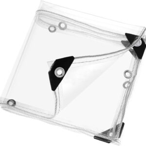 Abdeckplane Wasserdicht-mit ösen-Transparente Plane,Durchsichtige Tarp für Außenbereich Pflanzen Gewächshaus Garten MöBel Pet Hutch Dach 3x1m