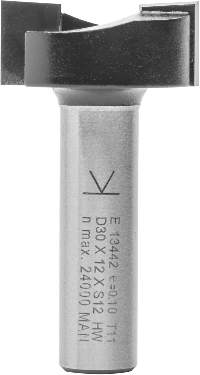 ENT 13442 Planfräser HW (HM), Schaft (S) 12 mm, Durchmesser (D) 30 mm, NL 12 mm, SL 40 mm, GL 52 mm