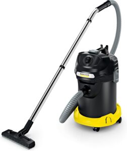 Karcher AD 4 Premium Aschesauger ideal für die Reinigung von Kaminen, Pelletöfen und Grills (mit Filterreinigung, 17-Liter-Metallbehälter, Reinigung ohne Schmutzkontakt) Gelb/Schwarz