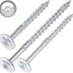 SCREW REBEL Tellerkopfschrauben 8,0 x 300 mm, 50 Stück, hell verzinkt - Universalschraube mit Doppelspiralgewinde, Holzbauschraube mit TX40 Antrieb und ETA Zulassung