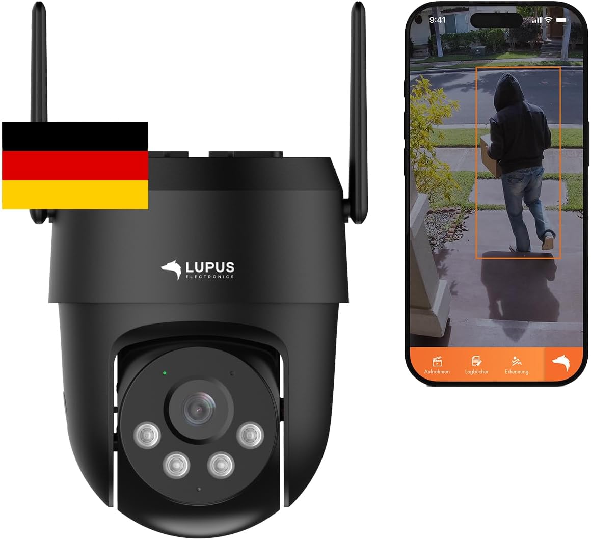 Lupus Electronics LE213 Alarmkamera mit KI-Objektverfolgung, WiFi 6, Täteransprache, Flutlicht, Sirene, Keine Cloud - Keine Datenkrake, dt. Hersteller, inkl. APPs und Win/Mac Software – Bild 5