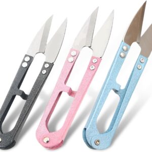 Mini Gartenscheere Gartenschere Beschichtete Premium Baumschere, 3 Stück U-Form Schere Ratschen Gartenschere Stahl Starrer Clip, für Pflanzenpflege, Nähschere und diy-projekte mehrzwecknutzung