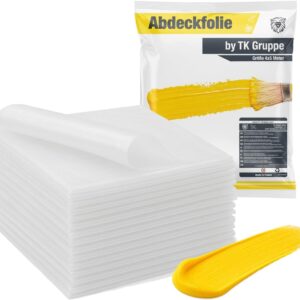 6x Abdeckfolie - 4 x 5 m Malerplane - 160 qm Plane - extra stark & transparent Baufolie & Malerfolie & Malervlies Tapete - Maler Abdeckplane für Renovierung & Umzug - Made in Europe (Mengenauswahl)