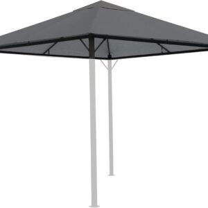 QUICK STAR Ersatzdach für Garten Pavillon 3x3m Grau RAL 7012 Antik Pavillondach Ersatzbezug