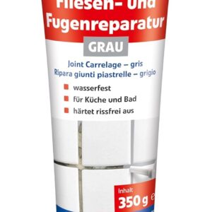 Baufan Fliesen- und Fugenreparatur grau 350g - Wasserfeste Renoviermasse mit optimaler Haftung, Fugenfüller für schnelle Reparaturen in Küche und Bad
