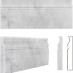 Carrara Sockelleiste aus weißem Marmor, poliert, 12,7 x 30,5 cm, 4 Stück, Marmor-Wandsockelleiste für Dusche, Badezimmer, Wand, Küche, Backsplash