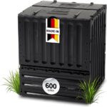 Garantia Eco-King Komposter 600 Liter schwarz - Komposter Garten, Schnellkomposter, Abfall & Recycling, Biomüll, Komposteimer, Garten, Thermokomposter, Garten, Kompost, Biotonne