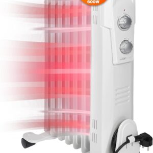 Clatronic® Ölradiator | Effiziente mobile Heizung | elektrische Heizung mit 7 Rippen | Radiator mit 3 Leistungsstufen | Slimline Heizkörper | bis zu 30qm | 1500 Watt | RA 3735
