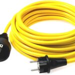 as - Schwabe Verlängerungskabel 15 m – 230 V, 16 A Schutzkontaktstecker – Outdoor Stromverlängerungskabel – Verlängerung für Außenbereich – K35 AT-N07V3V3-F 3G1,5 - IP44 - Made in Germany, Gelb, 60353