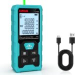 Kiprim Laser-Entfernungsmesser Grün, 100 m Digitales Messgerät mit USB-Typ-C-Akku, ±2 mm Genauigkeit, Elektronische Libelle, 10 Messmodi, Klasse II Laser, Reflektorplatte, LD100