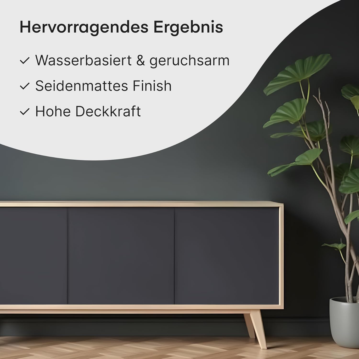 Grundmann Acryllack ACL 100 - Grau 0,7 Kg - 4in1 Lack inkl. Grundierung - Innen und Außen - Für Holz, Metall, Stein & Kunststoff - Anthrazit-Grau RAL 7016 – Bild 5