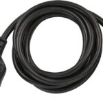 Brennenstuhl Qualitäts-Kunststoff-Verlängerungskabel mit Flachstecker (Verlängerungskabel flach für innen mit 2m Kabel) schwarz