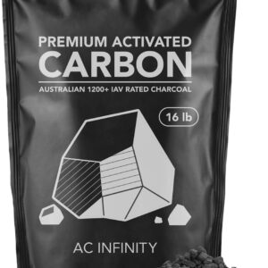 AC Infinity Premium Aktivkohle 7,2 kg – Australische Kohle zum Nachfüllen nachfüllbarer Aktivkohlefilter, zur Luftfiltration und Geruchskontrolle in Grow Zelten, Hydroponik, Aquarien und Teichen
