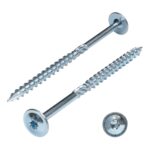 PARCO Tellerkopfschrauben, 100 Stück, 6x60 mm TX40 Verzinkt, CUT-Spitze, Holzbauschrauben für Konstruktionen, German Quality mit ETA Zulassung