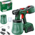 Bosch Akku-Farbsprühsystem AdvancedSpray 18V-500 (für Dispersions-/Latexfarben, Lasuren und Lacke; 3 m²/min; 2x 1200-ml-Becher; 4Ah-Akku und Ladegerät)